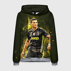 Толстовка-худи мужская Cristiano Ronaldo Juventus, цвет: 3D-меланж