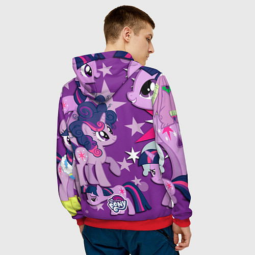 Мужская толстовка Twilight Sparkle / 3D-Красный – фото 4