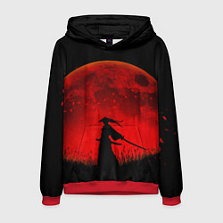 Толстовка-худи мужская Самурай 3D, цвет: 3D-красный