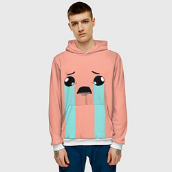 Толстовка-худи мужская Crying Isaac, цвет: 3D-белый — фото 2