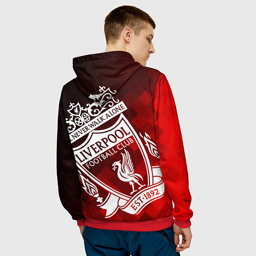 Мужская толстовка LIVERPOOL ЛИВЕРПУЛЬ / 3D-Красный – фото 4