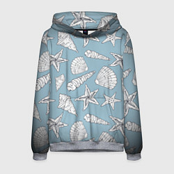 Толстовка-худи мужская Морские обитатели, цвет: 3D-меланж
