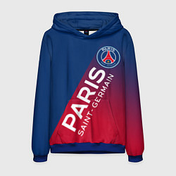 Толстовка-худи мужская ФК ПСЖ PARIS SAINT GERMAIN, цвет: 3D-синий