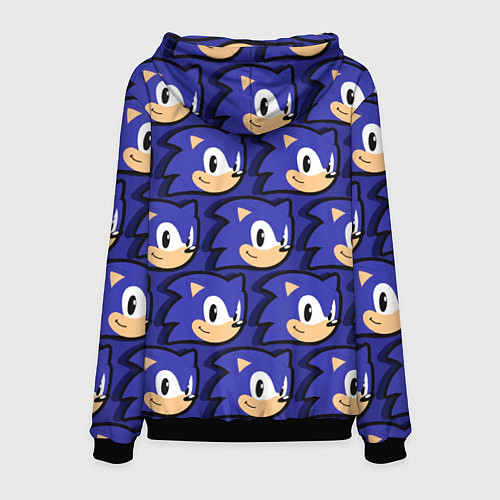 Мужская толстовка Sonic pattern / 3D-Черный – фото 2