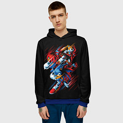 Толстовка-худи мужская Sonics team, цвет: 3D-синий — фото 2