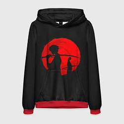Толстовка-худи мужская Samurai Sunset, цвет: 3D-красный