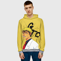 Толстовка-худи мужская Крутой учитель Онидзука, цвет: 3D-меланж — фото 2