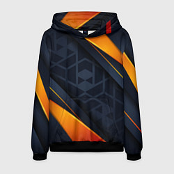 Толстовка-худи мужская BLACK ORANGE, цвет: 3D-черный