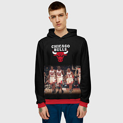 Толстовка-худи мужская CHICAGO BULLS 3, цвет: 3D-красный — фото 2