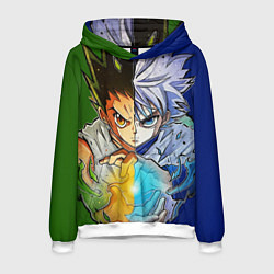 Толстовка-худи мужская Киллуа золдик и Гон хантер, цвет: 3D-белый