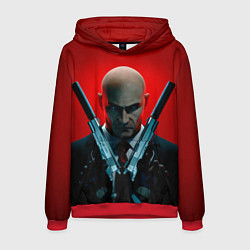 Толстовка-худи мужская Agent here, цвет: 3D-красный