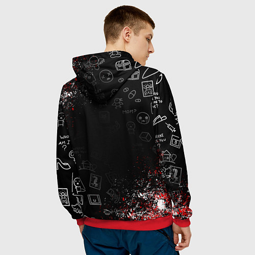 Мужская толстовка The Binding of Isaac ИСААК / 3D-Красный – фото 4