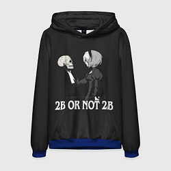 Толстовка-худи мужская 2B OR NOT 2B, цвет: 3D-синий