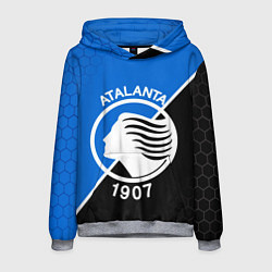 Толстовка-худи мужская FC ATALANTA ФК АТАЛАНТА, цвет: 3D-меланж