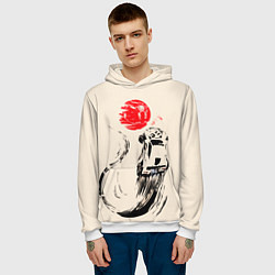 Толстовка-худи мужская Flying car, цвет: 3D-белый — фото 2