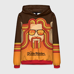 Толстовка-худи мужская The Dude Abides, цвет: 3D-красный