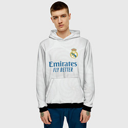 Толстовка-худи мужская Реал Мадрид форма 20212022, цвет: 3D-черный — фото 2