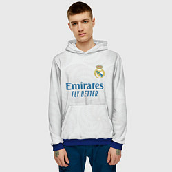 Толстовка-худи мужская Реал Мадрид форма 20212022, цвет: 3D-синий — фото 2