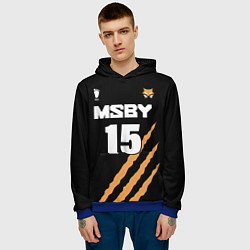 Толстовка-худи мужская 15 MSBY BLACK JACKALS, цвет: 3D-синий — фото 2