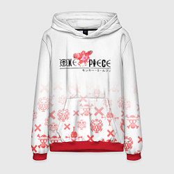 Толстовка-худи мужская One Piece резиновый Луффи, цвет: 3D-красный