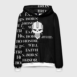 Толстовка-худи мужская Боевой клич Железные войны, цвет: 3D-белый