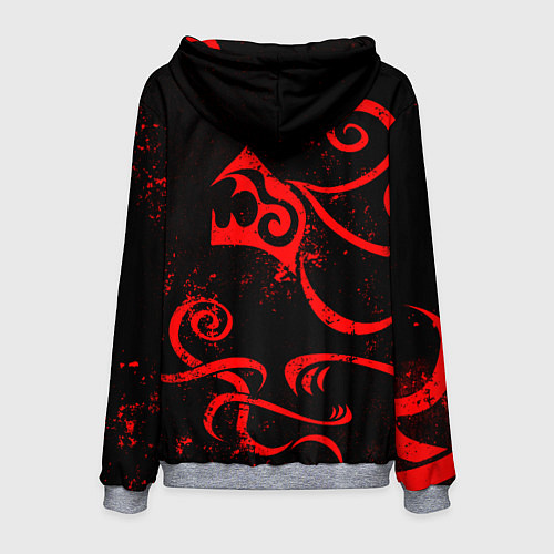 Мужская толстовка ТАТУИРОВКА ДРАКЕНА / 3D-Меланж – фото 2