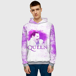 Толстовка-худи мужская Freddie Mercury Queen Z, цвет: 3D-меланж — фото 2