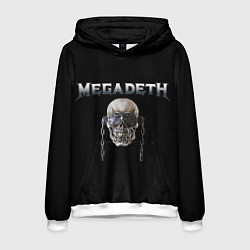 Толстовка-худи мужская Megadeth, цвет: 3D-белый