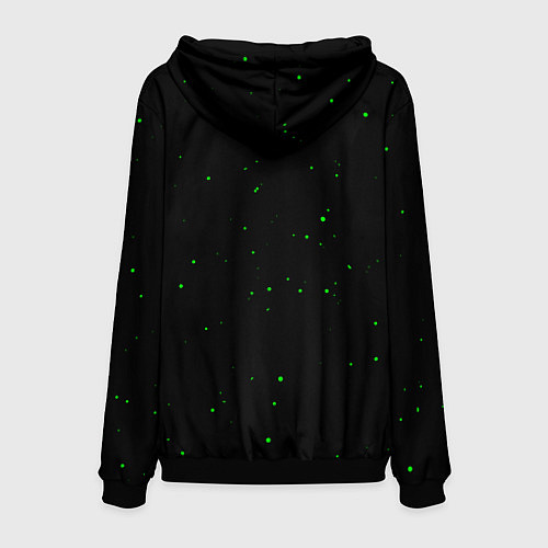 Мужская толстовка Сектор Газа кислотно зеленый / 3D-Черный – фото 2