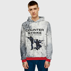 Толстовка-худи мужская COUNTER TERRORIST CS GO Z, цвет: 3D-красный — фото 2