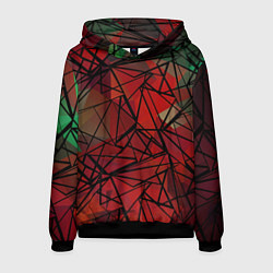 Толстовка-худи мужская Абстрактный геометрический, цвет: 3D-черный