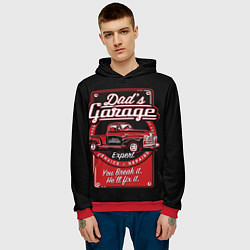 Толстовка-худи мужская Watermark, цвет: 3D-красный — фото 2