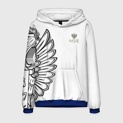 Толстовка-худи мужская Russia MSKSide 3D Logo New 202223, цвет: 3D-синий