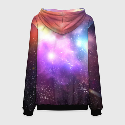 Мужская толстовка Космос, сияние и звезды / 3D-Черный – фото 2
