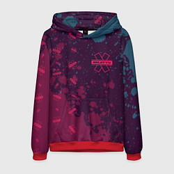 Толстовка-худи мужская Niletto - Splash Pattern, цвет: 3D-красный