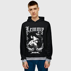 Толстовка-худи мужская RIP Lemmy, цвет: 3D-меланж — фото 2