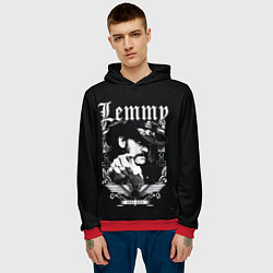 Толстовка-худи мужская RIP Lemmy, цвет: 3D-красный — фото 2