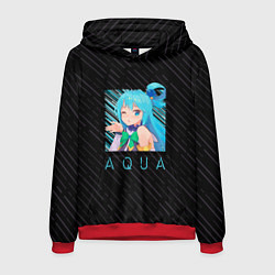 Толстовка-худи мужская Аква Aqua Коносуба KonoSuba, цвет: 3D-красный