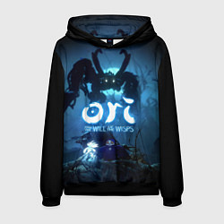 Толстовка-худи мужская Крик, Ори и Ку, цвет: 3D-черный