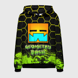 Толстовка-худи мужская Geometry Dash, цвет: 3D-черный