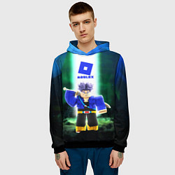 Толстовка-худи мужская DRAGONBALL ROBLOX РОБЛОКС Z, цвет: 3D-черный — фото 2
