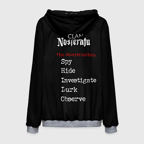 Мужская толстовка Носферату / 3D-Меланж – фото 2