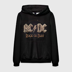 Толстовка-худи мужская ACDC Rock or Bust, цвет: 3D-черный