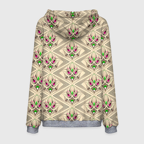 Мужская толстовка Арт деко на бежевом фоне / 3D-Меланж – фото 2