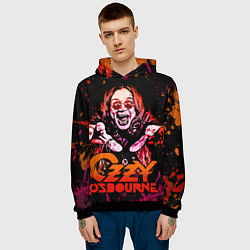 Толстовка-худи мужская Ozzy Osbourne, цвет: 3D-черный — фото 2