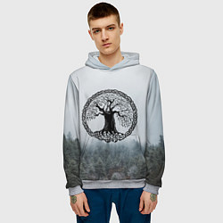 Толстовка-худи мужская Иггдрасиль Yggdrasil Z, цвет: 3D-меланж — фото 2