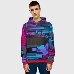 Толстовка-худи мужская CS GO Decimator Опустошитель, цвет: 3D-красный — фото 2