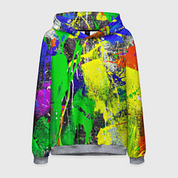 Толстовка-худи мужская Брызги красок Grunge Paints, цвет: 3D-меланж