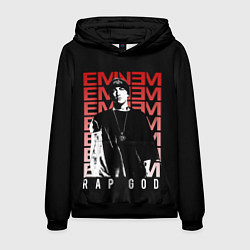 Толстовка-худи мужская Рэп бог, цвет: 3D-черный