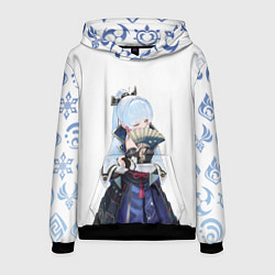 Толстовка-худи мужская КАМИСАТО АЯКА КРИО, цвет: 3D-черный